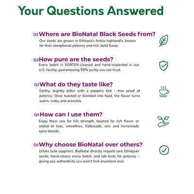 Ethiopian Black Seeds 1lb