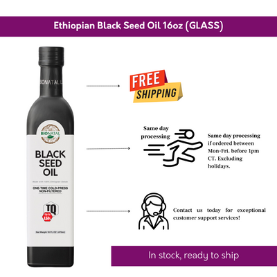 Ethiopian Black Seed Oil 16oz (GLASS)